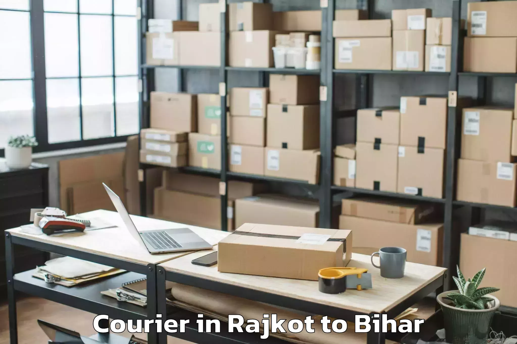 Easy Rajkot to Andhratharhi N Courier Booking